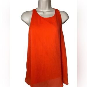 Banana Republic Top Halter Back  Sleeveless Orange Stretched Lined XSmall